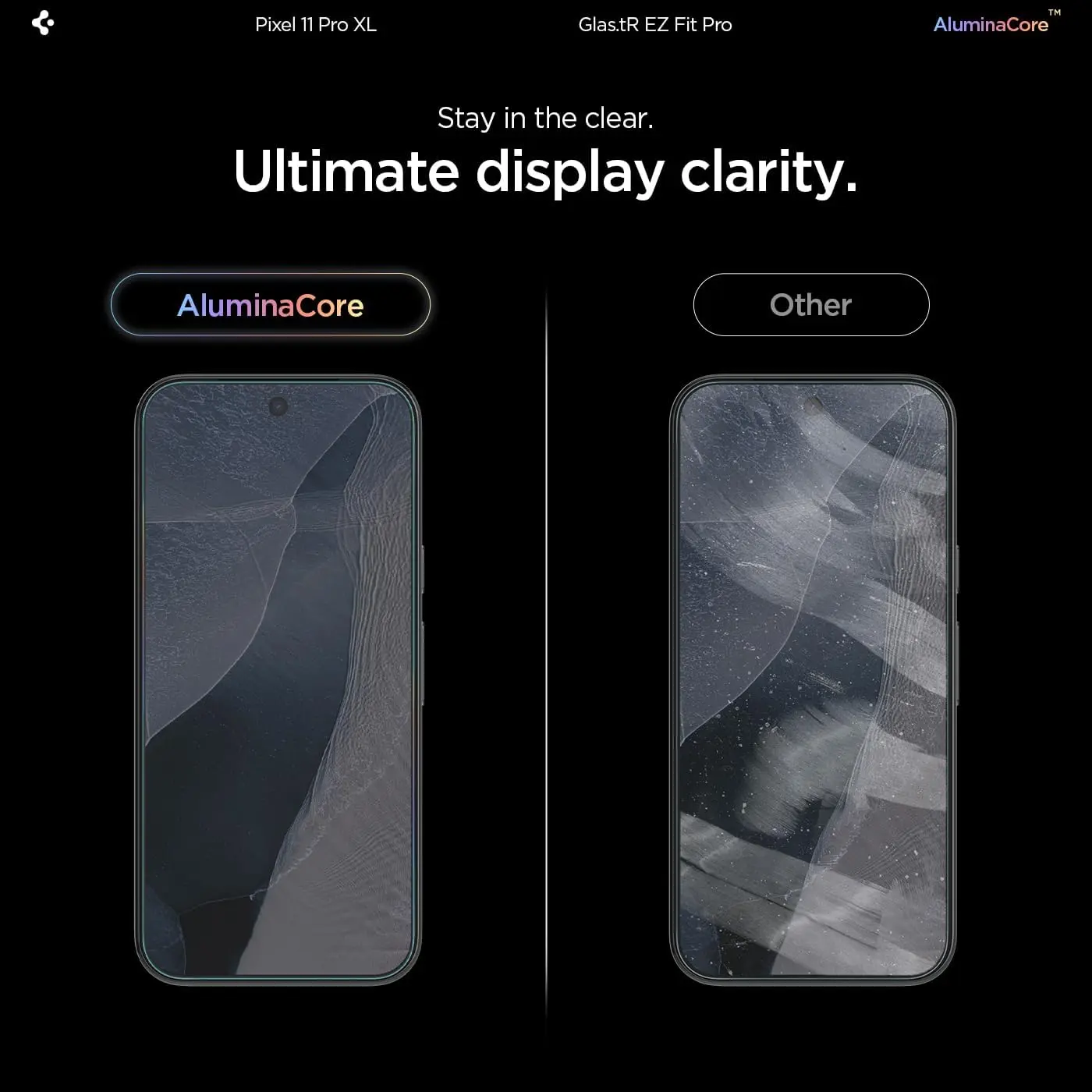 Spigen EZ Fit GLAS.tR Google Pixel 11 Pro XL Screen Protector 2-Pack afbeelding 5