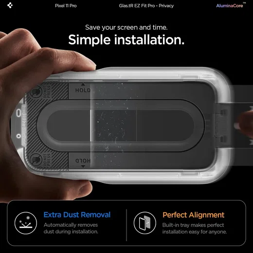 Spigen EZ Fit GLAS.tR Google Pixel 11 Pro Privacy Glass 2-Pack afbeelding 6