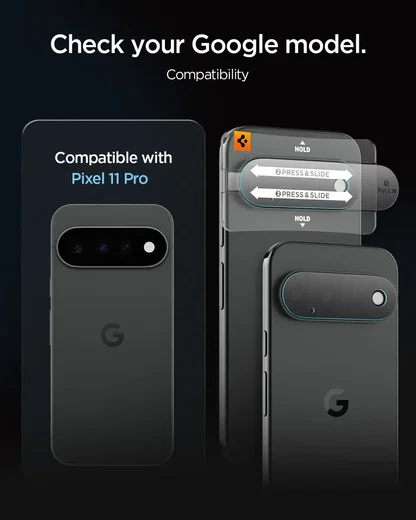 Spigen EZ Fit Optik Pro Google Pixel 11 Pro Camera Lens Protector Clear (2-Pack) afbeelding 3