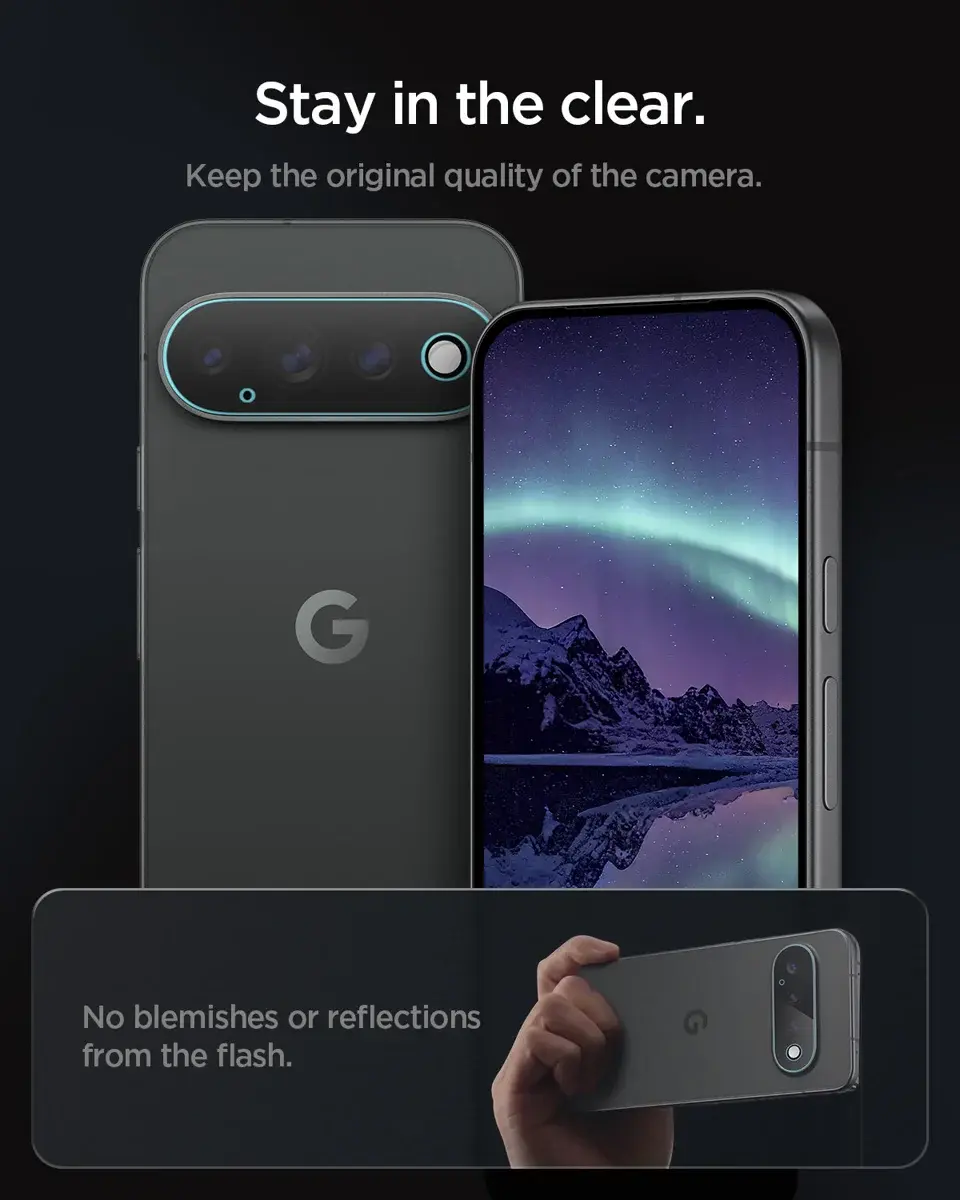 Spigen EZ Fit Optik Pro Google Pixel 11 Pro Camera Lens Protector Clear (2-Pack) afbeelding 7