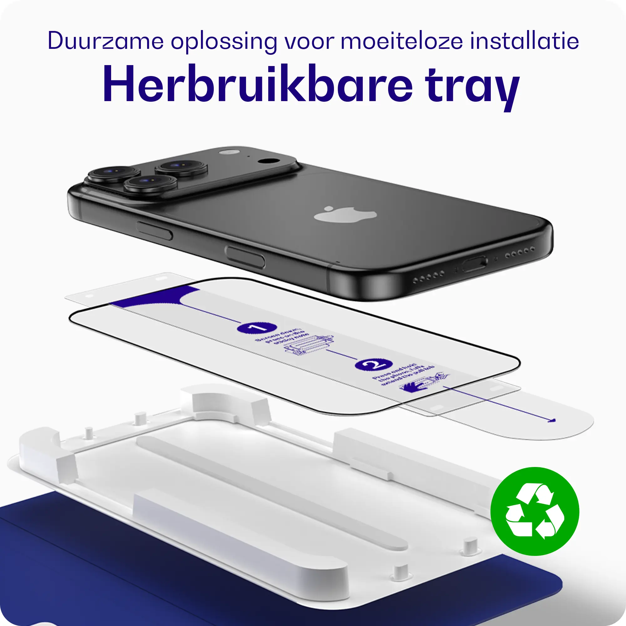 Buddi Easy Fit Apple iPhone 18 Pro Max Tempered Glass met Installatie (2-pack) afbeelding 5