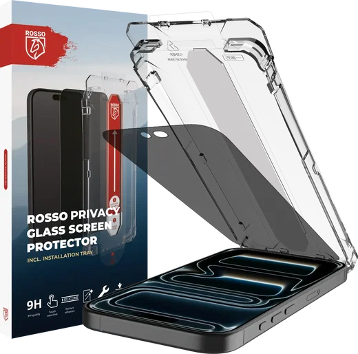 Rosso Apple iPhone 18 Pro Max Privacy Glass Installatietray (2-Pack) afbeelding 8