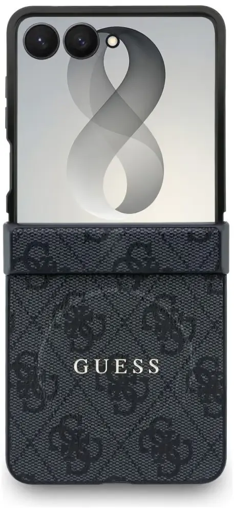 Guess 4G Classic Samsung Galaxy Z Flip 8 Hoesje MagSafe Zwart afbeelding 2