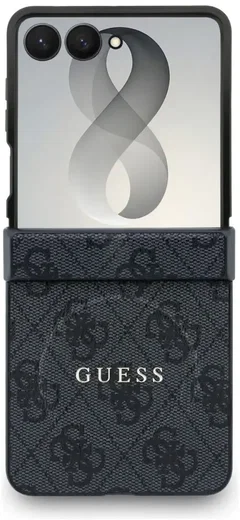 Guess 4G Classic Samsung Galaxy Z Flip 8 Hoesje MagSafe Zwart afbeelding 2