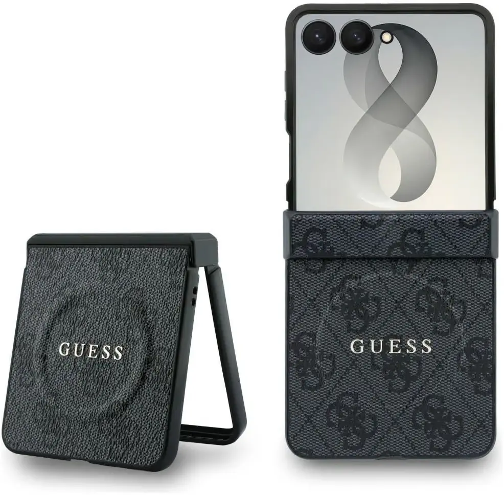 Guess 4G Classic Samsung Galaxy Z Flip 8 Hoesje MagSafe Zwart afbeelding 1