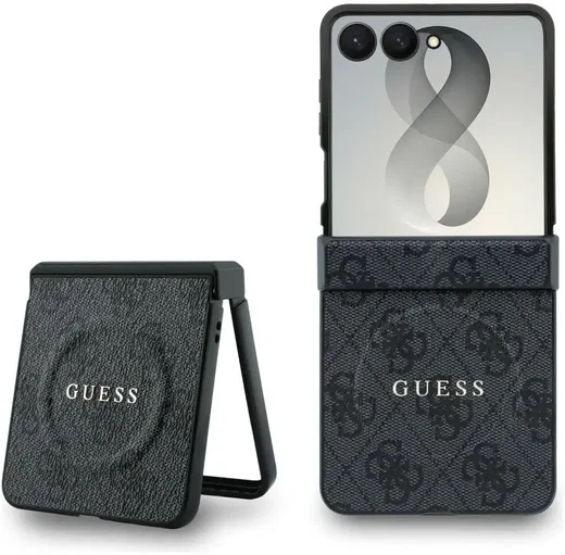 Guess 4G Classic Samsung Galaxy Z Flip 8 Hoesje MagSafe Zwart afbeelding 1
