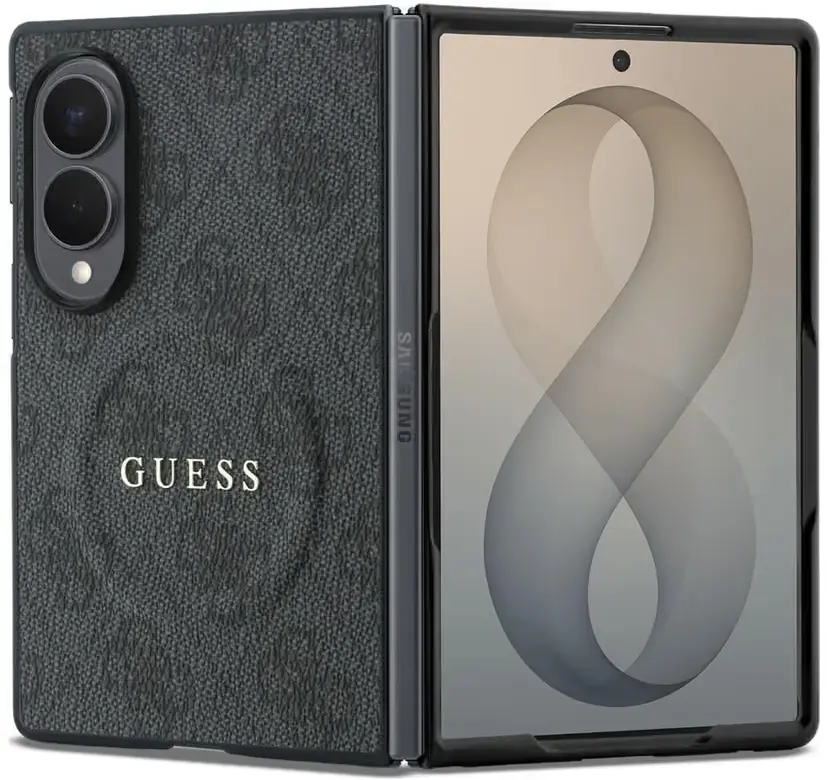 Guess 4G Classic Samsung Galaxy Z Fold 8 Hoesje MagSafe Zwart afbeelding 1