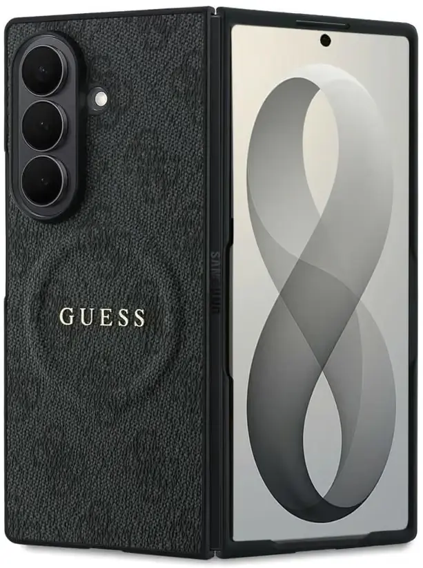 Guess 4G Classic Samsung Galaxy Z Fold 8 Ultra Hoesje MagSafe Zwart afbeelding 1