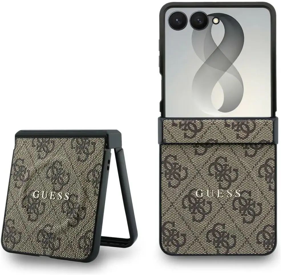 Guess 4G Classic Samsung Galaxy Z Flip 8 Hoesje MagSafe Bruin afbeelding 1