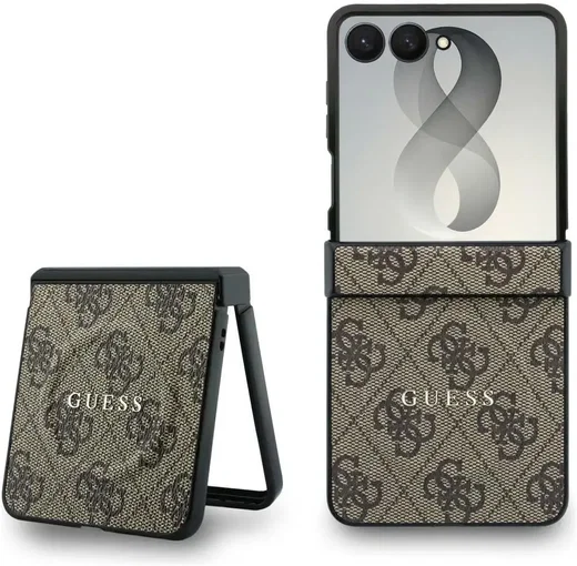 Guess 4G Classic Samsung Galaxy Z Flip 8 Hoesje MagSafe Bruin afbeelding 1