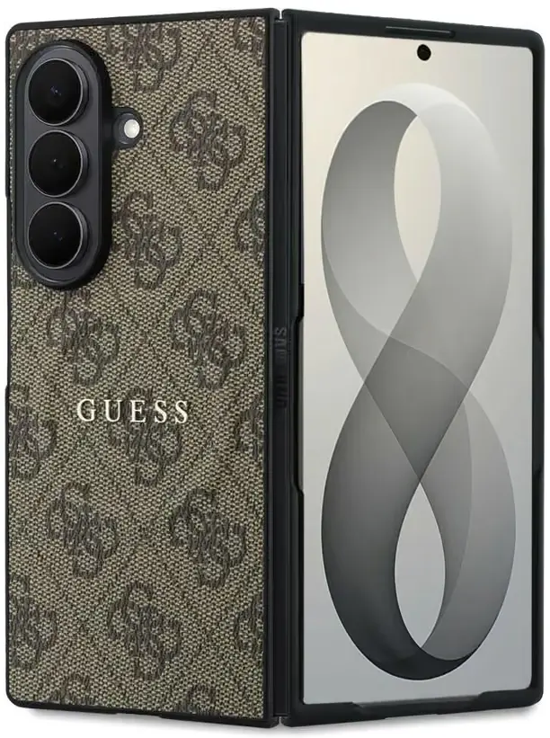 Guess 4G Classic Samsung Galaxy Z Fold 8 Ultra Hoesje MagSafe Bruin afbeelding 1