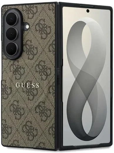 Guess 4G Classic Samsung Galaxy Z Fold 8 Ultra Hoesje MagSafe Bruin afbeelding 1