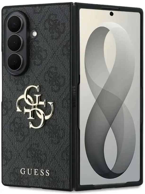Guess Samsung Galaxy Z Fold 8 Ultra Hoesje Big 4G Logo Back Cover Zwart afbeelding 1