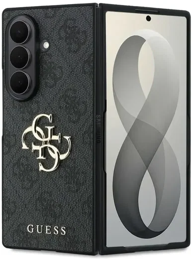 Guess Samsung Galaxy Z Fold 8 Ultra Hoesje Big 4G Logo Back Cover Zwart afbeelding 1