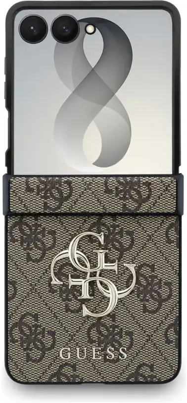 Guess Samsung Galaxy Z Flip 8 Hoesje Big 4G Logo Back Cover Bruin afbeelding 2