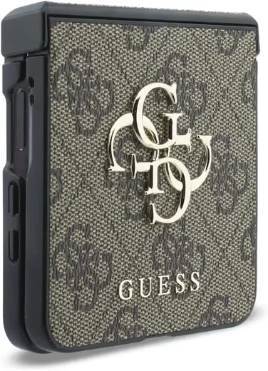 Guess Samsung Galaxy Z Flip 8 Hoesje Big 4G Logo Back Cover Bruin afbeelding 4