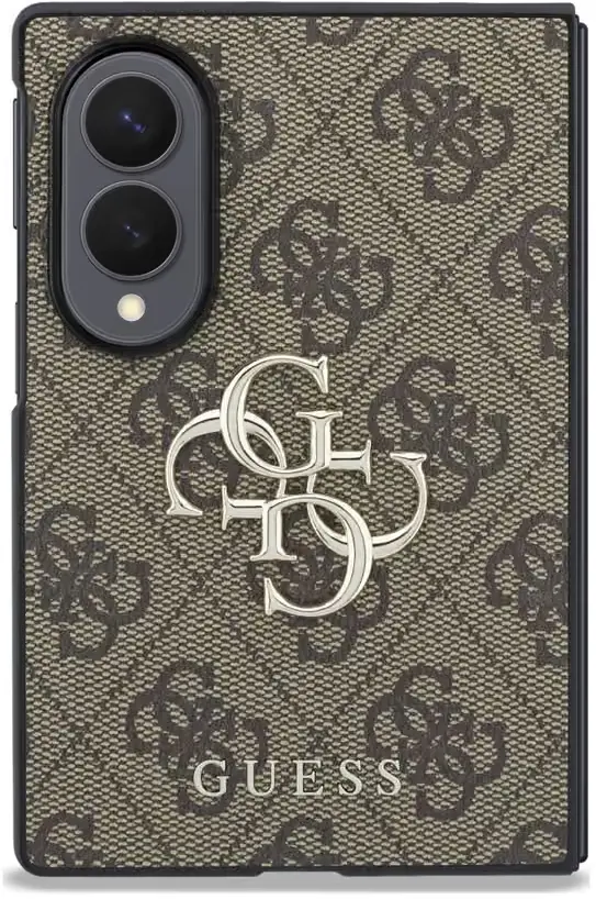 Guess Samsung Galaxy Z Fold 8 Hoesje Big 4G Logo Back Cover Bruin afbeelding 2