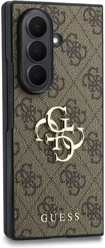 Guess Samsung Galaxy Z Fold 8 Ultra Hoesje Big 4G Logo Back Cover Bruin afbeelding 3