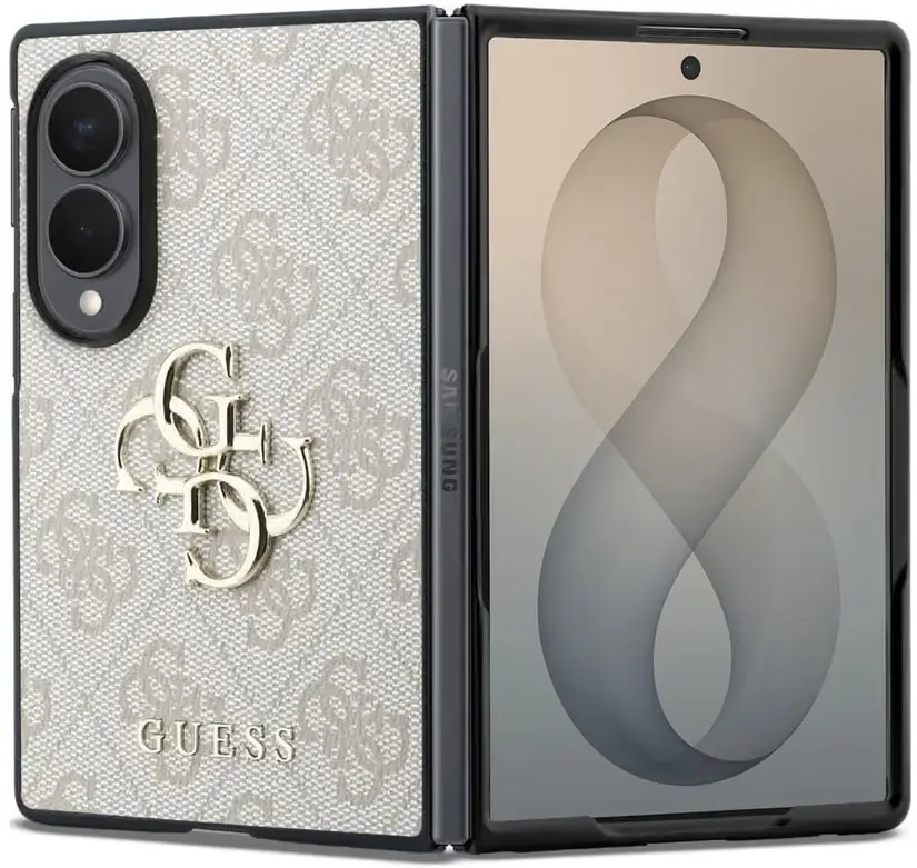 Guess Samsung Galaxy Z Fold 8 Hoesje Big 4G Logo Back Cover Roze afbeelding 1