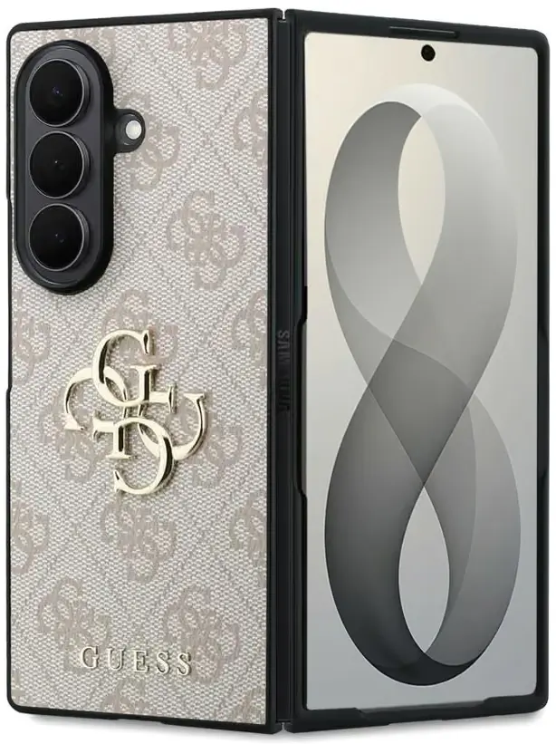 Guess Samsung Galaxy Z Fold 8 Ultra Hoesje Big 4G Logo Back Cover Roze afbeelding 1