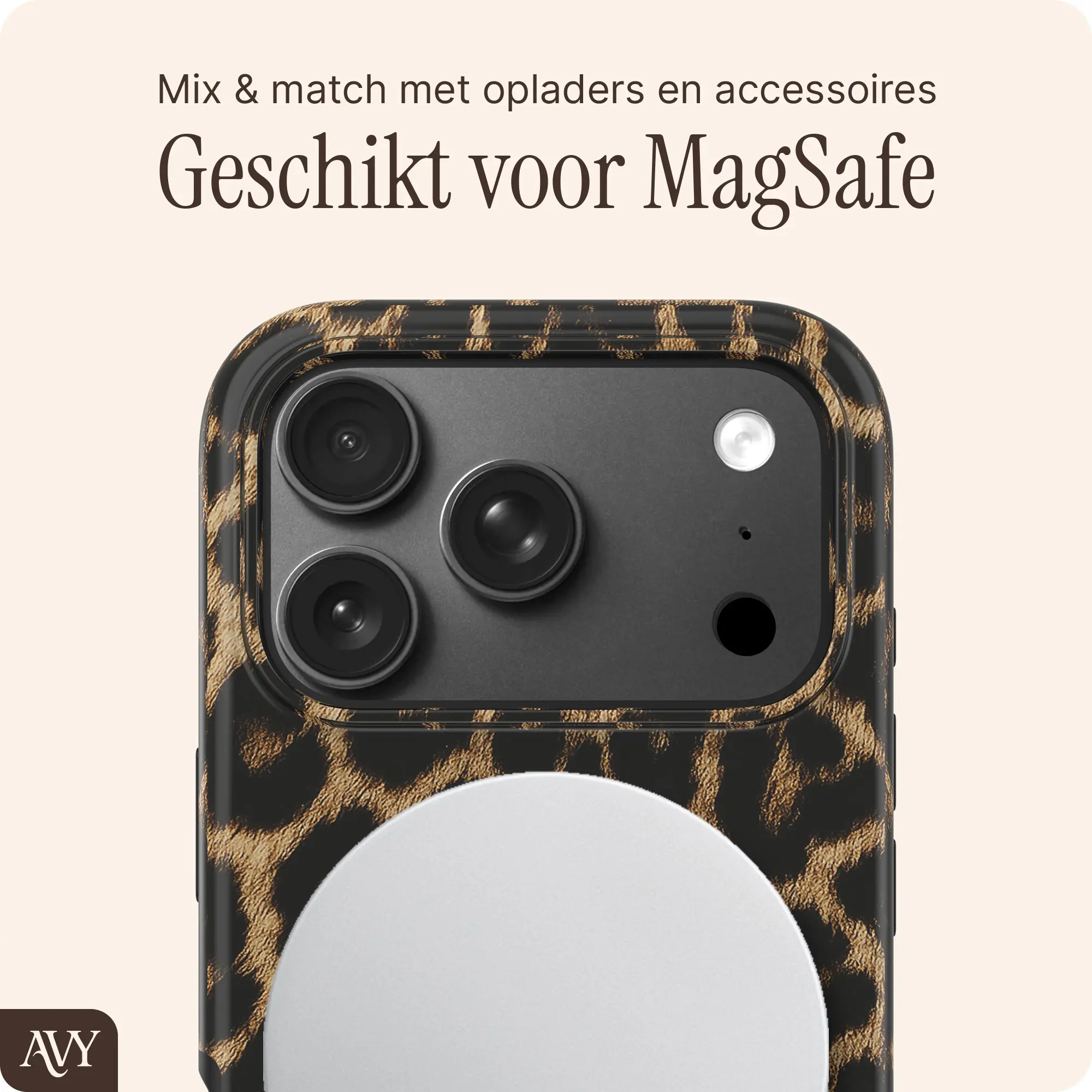 AVY Apple iPhone 18 Pro Hoesje MagSafe Back Cover Panthera Chic afbeelding 7