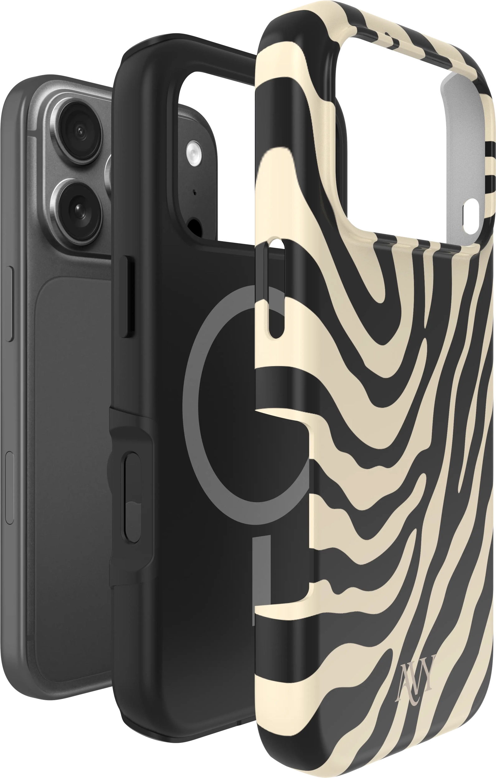 AVY Apple iPhone 18 Pro Hoesje MagSafe Back Cover Serengeti Zebra afbeelding 12