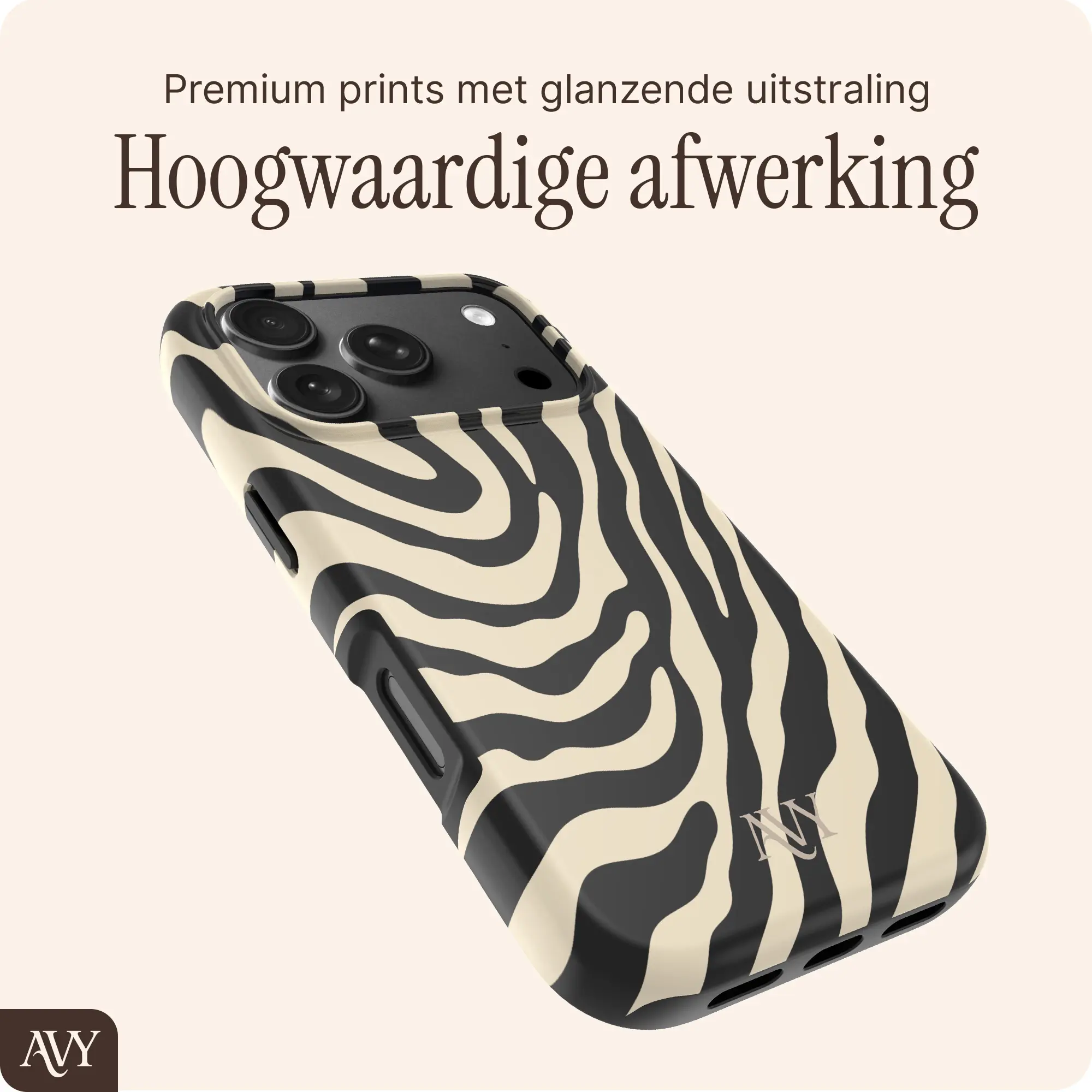 AVY Apple iPhone 18 Pro Hoesje MagSafe Back Cover Serengeti Zebra afbeelding 9