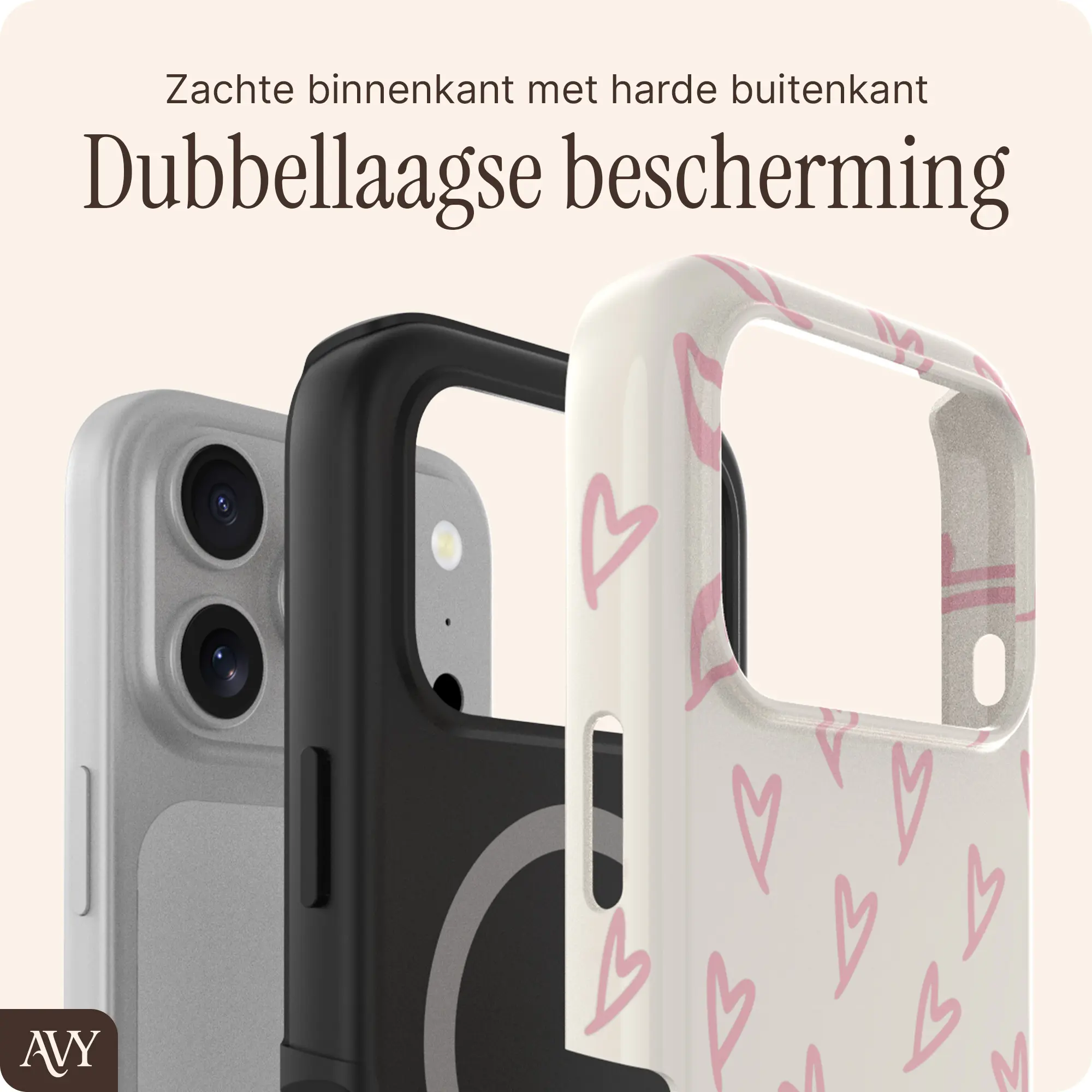 AVY Apple iPhone 18 Pro Hoesje MagSafe Back Cover Cupid Blush afbeelding 2