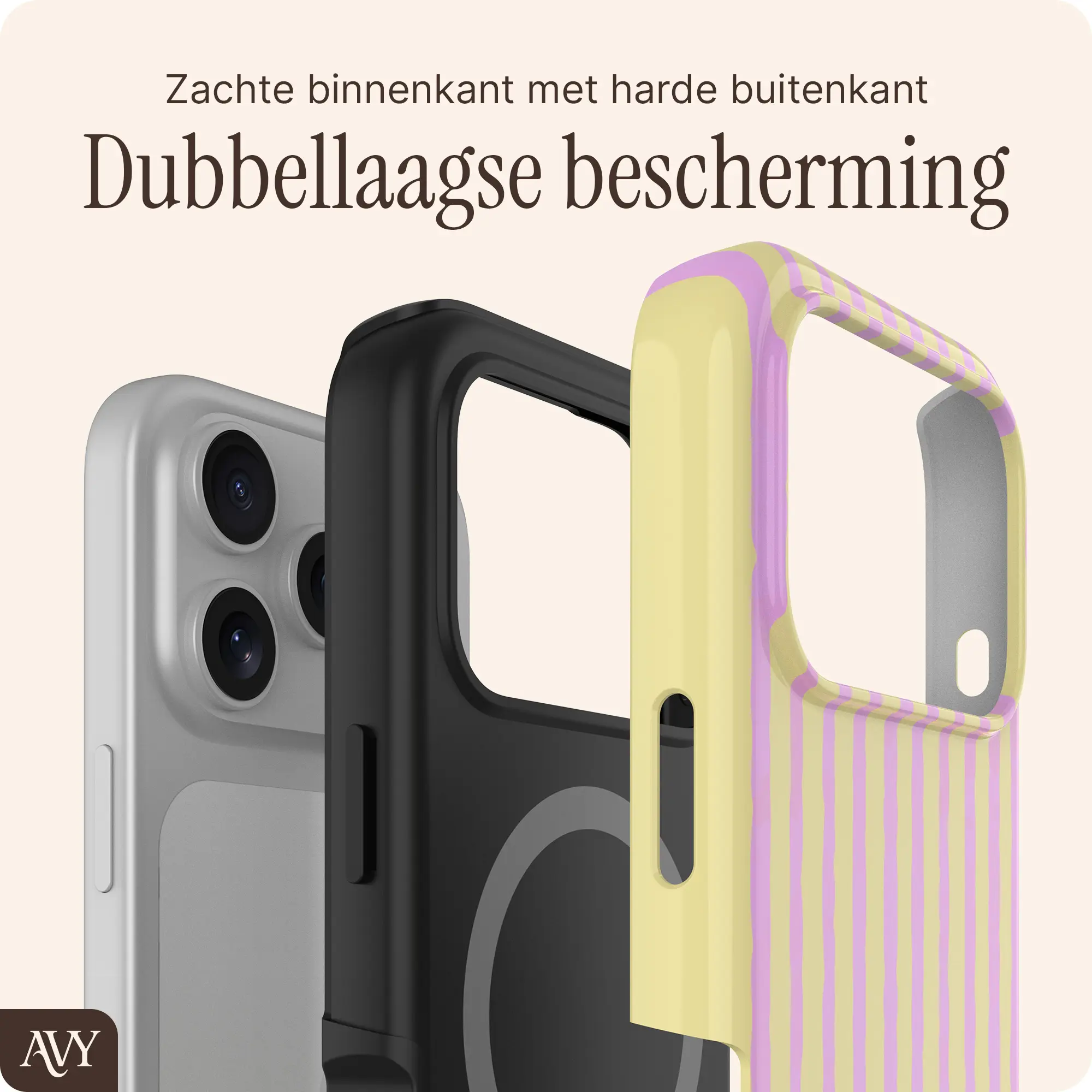 AVY Apple iPhone 18 Pro Hoesje MagSafe Back Cover Pink Lemonade afbeelding 2