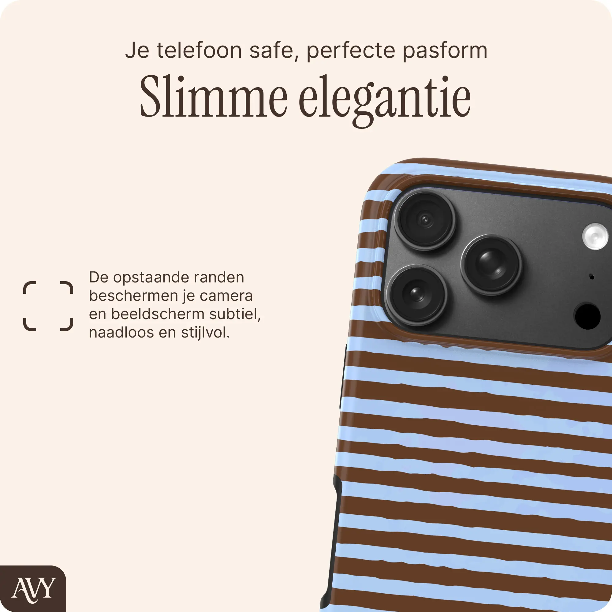 AVY Apple iPhone 18 Pro Hoesje MagSafe Back Cover Ocean Latte afbeelding 9