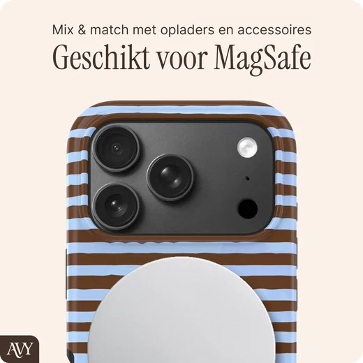 AVY Apple iPhone 18 Pro Hoesje MagSafe Back Cover Ocean Latte afbeelding 8