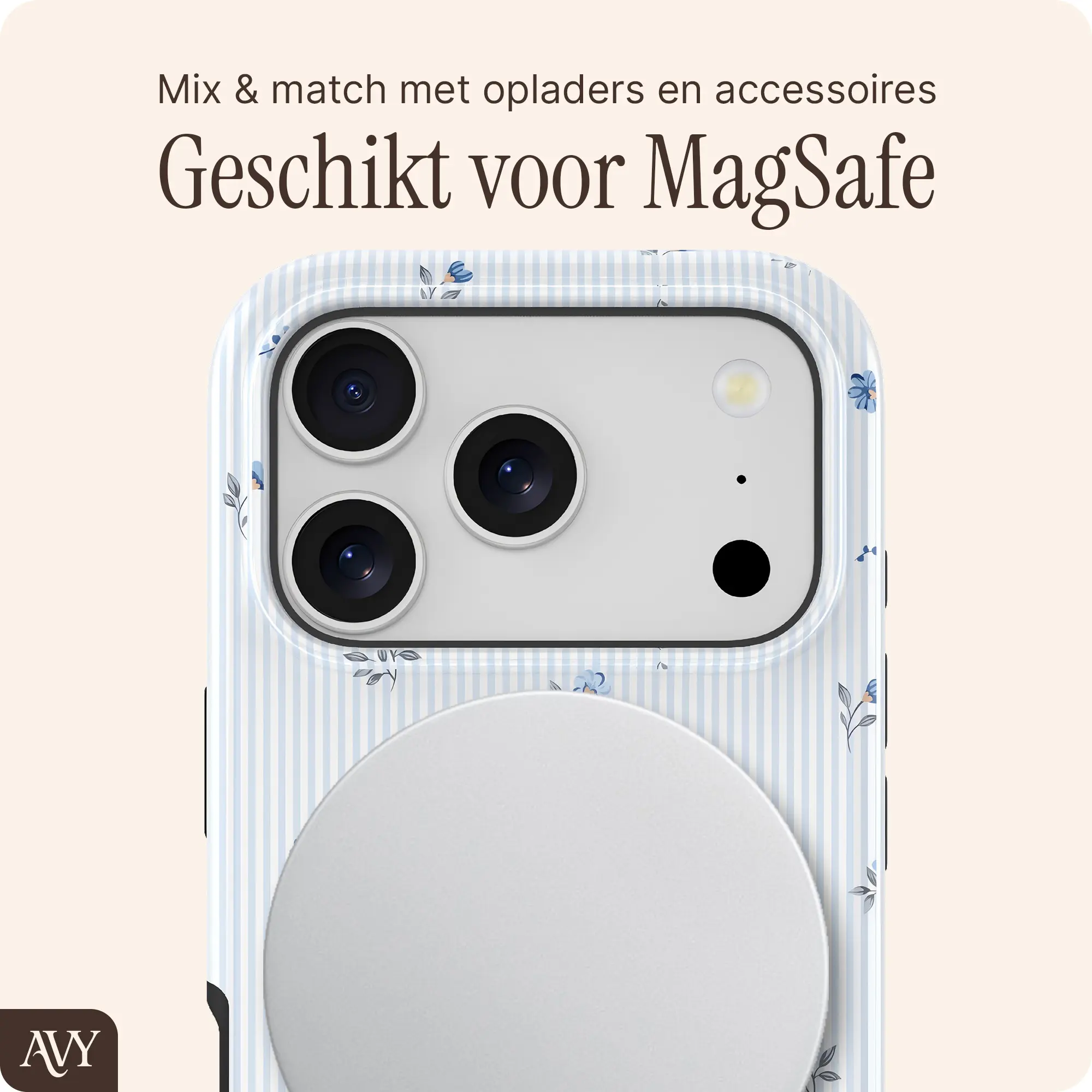 AVY Apple iPhone 18 Pro Hoesje MagSafe Back Cover Sky Blossom afbeelding 4