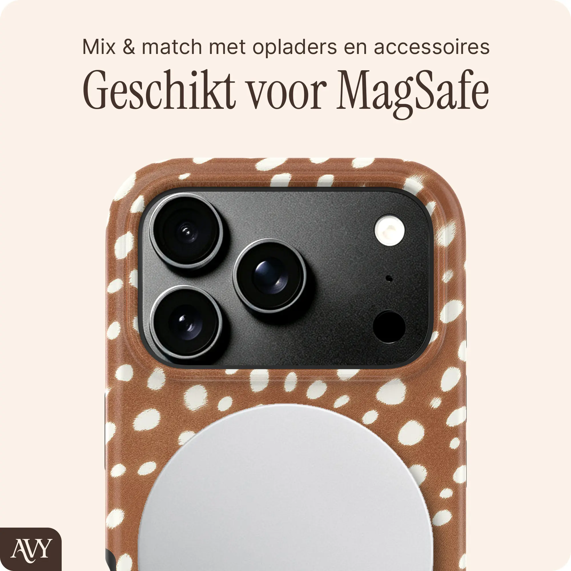 AVY Apple iPhone 18 Pro Hoesje MagSafe Back Cover Bambi afbeelding 4