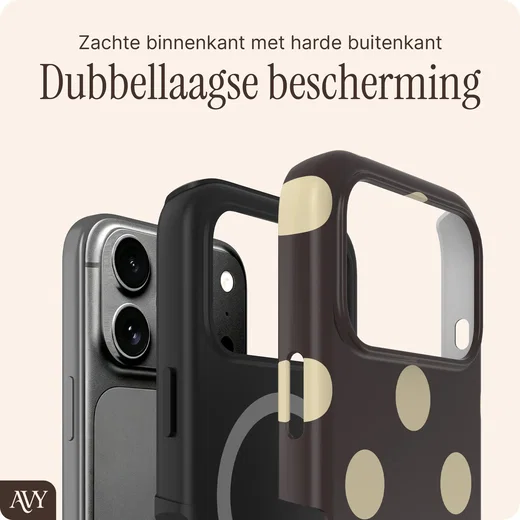 AVY Apple iPhone 18 Pro Hoesje MagSafe Back Cover Tiramisu afbeelding 2