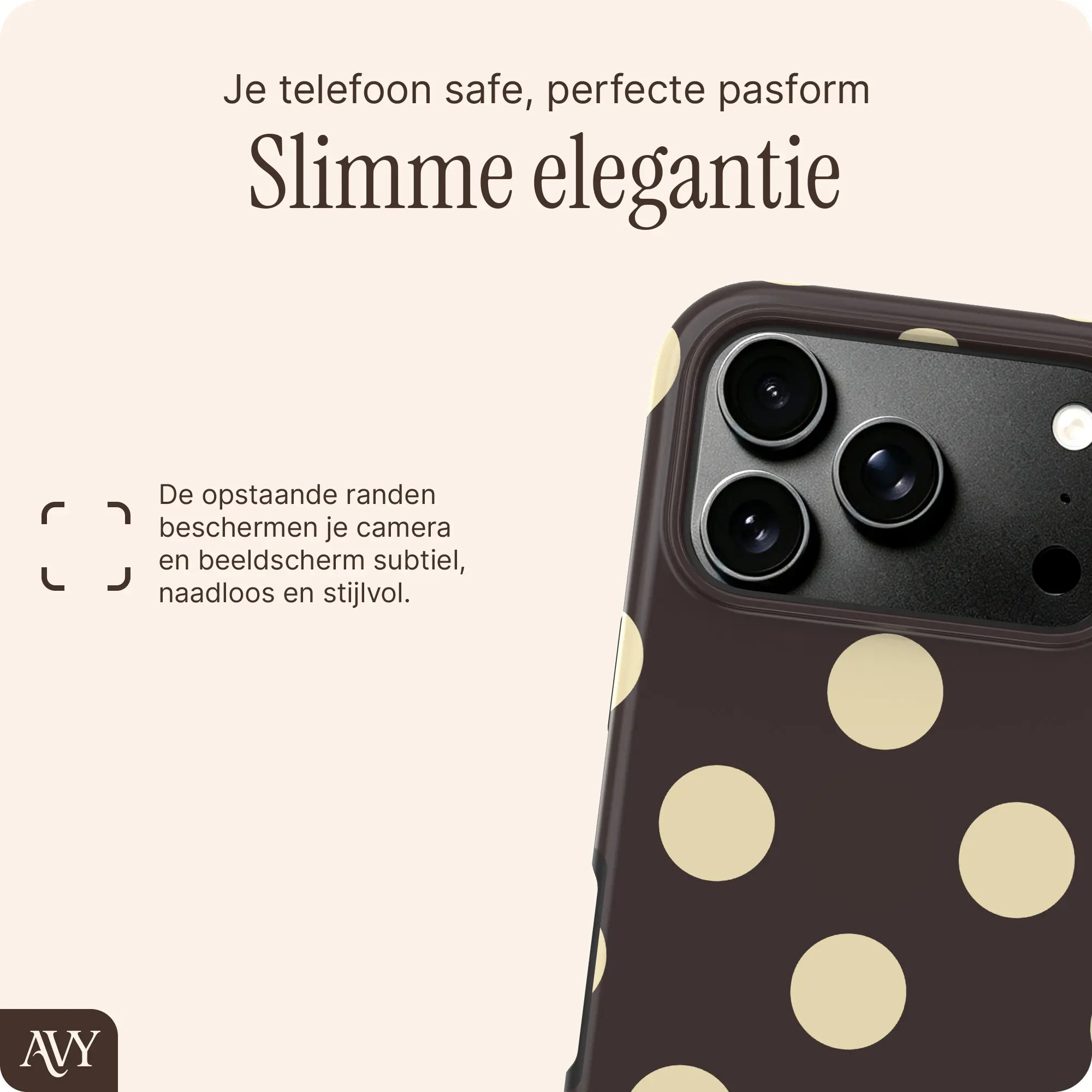 AVY Apple iPhone 18 Pro Hoesje MagSafe Back Cover Tiramisu afbeelding 5
