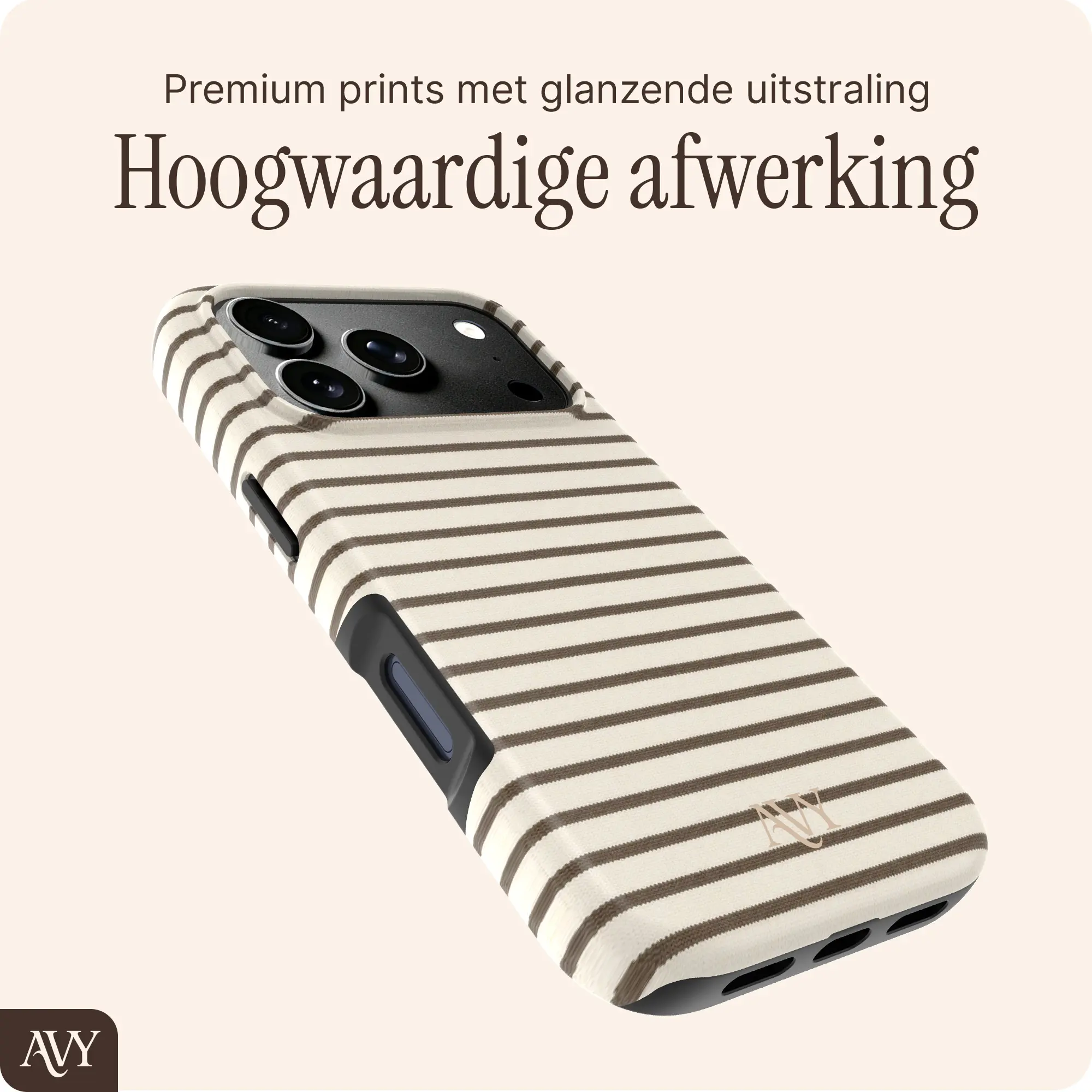 AVY Apple iPhone 18 Pro Hoesje MagSafe Back Cover Cafe Creme afbeelding 6