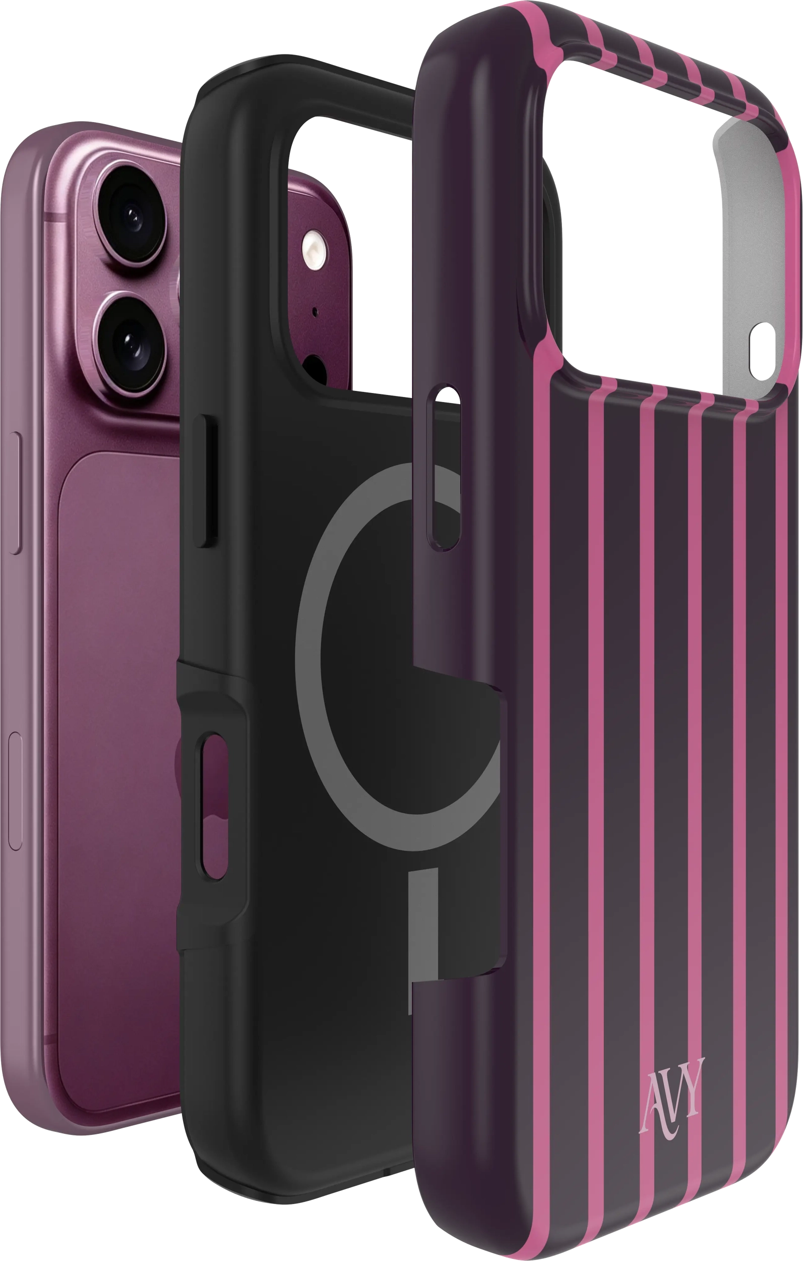 AVY Apple iPhone 18 Pro Hoesje MagSafe Back Cover Cherry Wine afbeelding 8