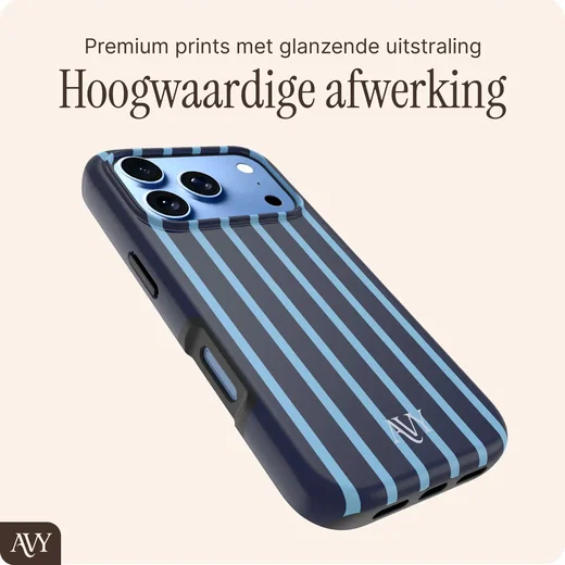 AVY Apple iPhone 18 Pro Hoesje MagSafe Back Cover Blue Society afbeelding 6