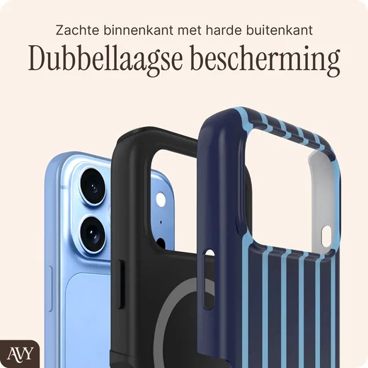 AVY Apple iPhone 18 Pro Hoesje MagSafe Back Cover Blue Society afbeelding 2