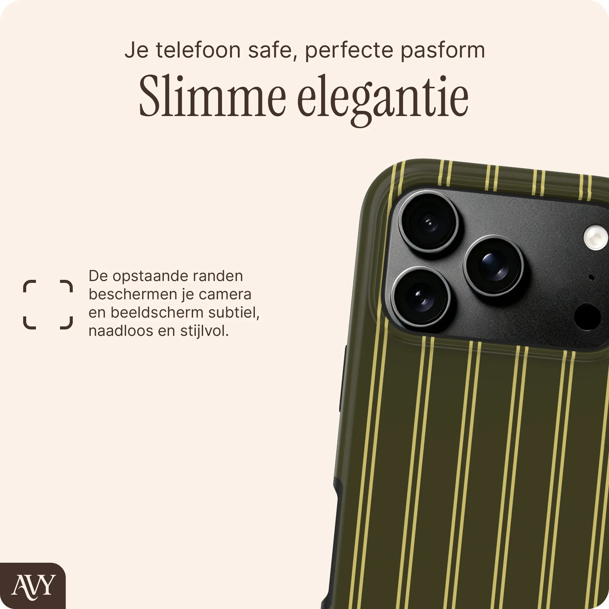 AVY Apple iPhone 18 Pro Hoesje MagSafe Back Cover Martini Olive afbeelding 6