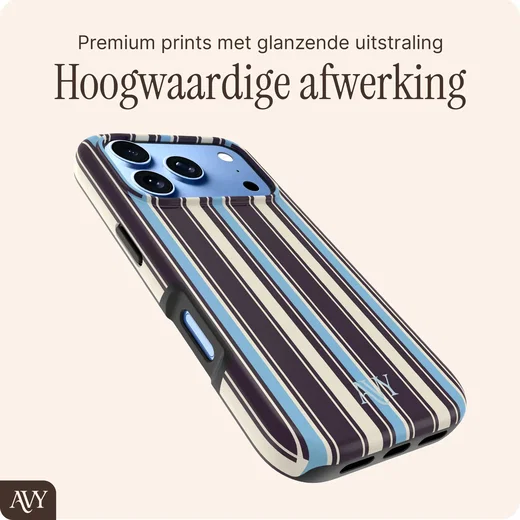 AVY Apple iPhone 18 Pro Hoesje MagSafe Back Cover Oxford Stripe afbeelding 6