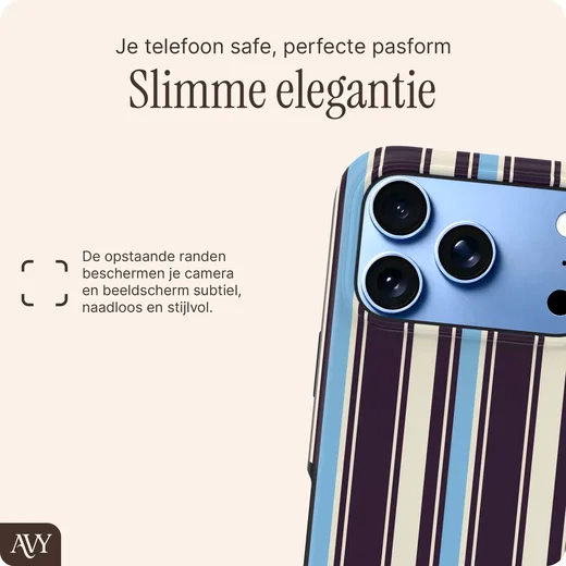 AVY Apple iPhone 18 Pro Hoesje MagSafe Back Cover Oxford Stripe afbeelding 5