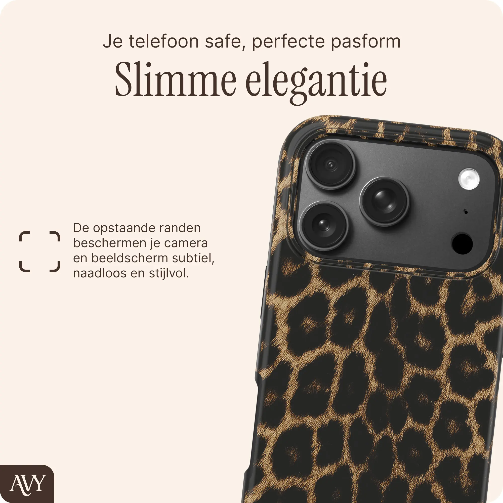 AVY Apple iPhone 18 Pro Max Hoesje MagSafe Back Cover Panthera Chic afbeelding 5