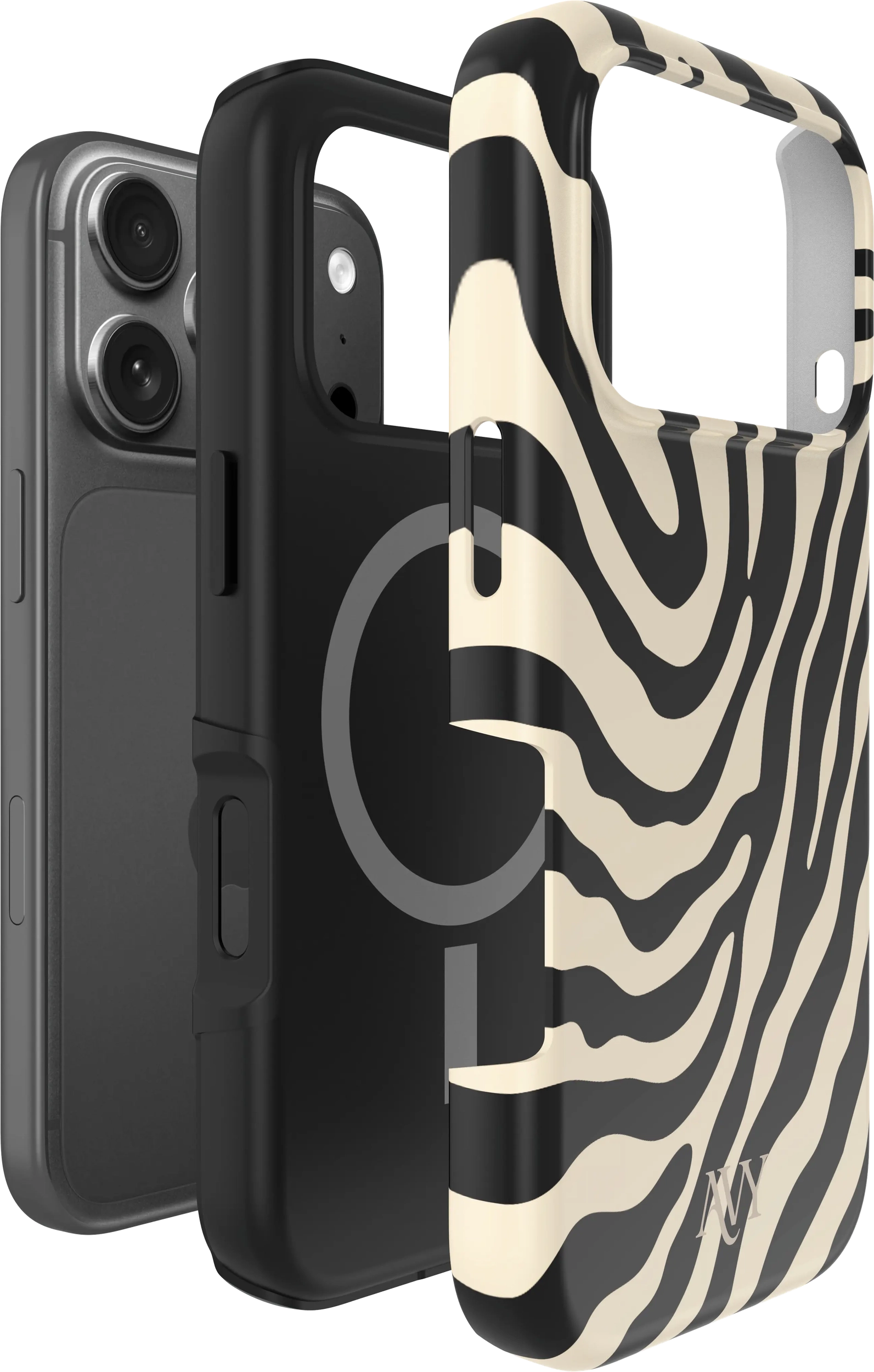 AVY Apple iPhone 18 Pro Max Hoesje MagSafe Back Cover Serengeti Zebra afbeelding 8