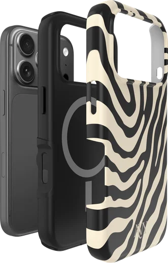 AVY Apple iPhone 18 Pro Max Hoesje MagSafe Back Cover Serengeti Zebra afbeelding 8