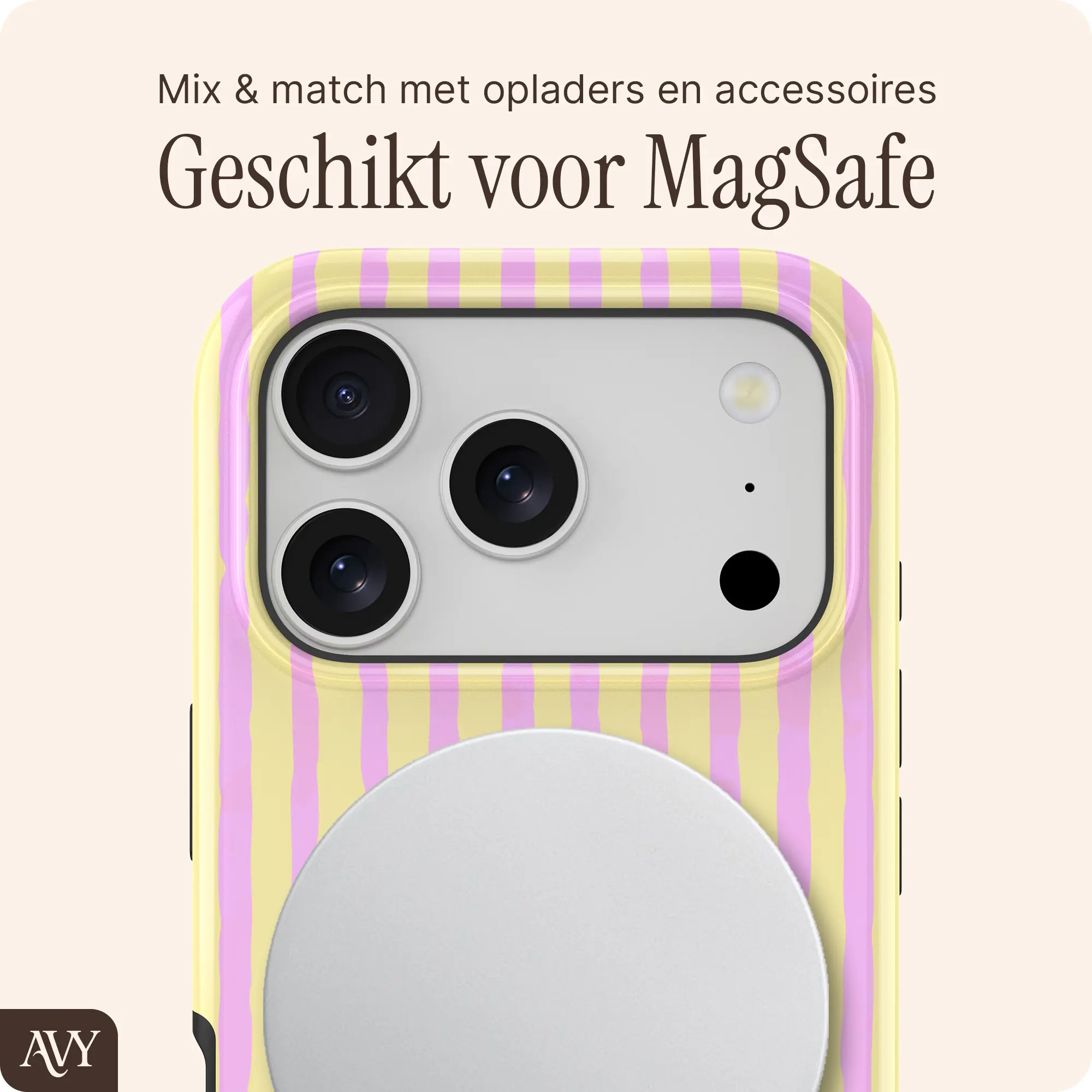 AVY Apple iPhone 18 Pro Max Hoesje MagSafe Back Cover Pink Lemonade afbeelding 4