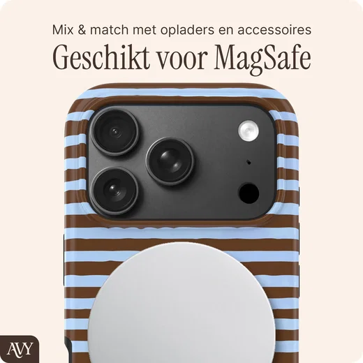 AVY Apple iPhone 18 Pro Max Hoesje MagSafe Back Cover Ocean Latte afbeelding 4