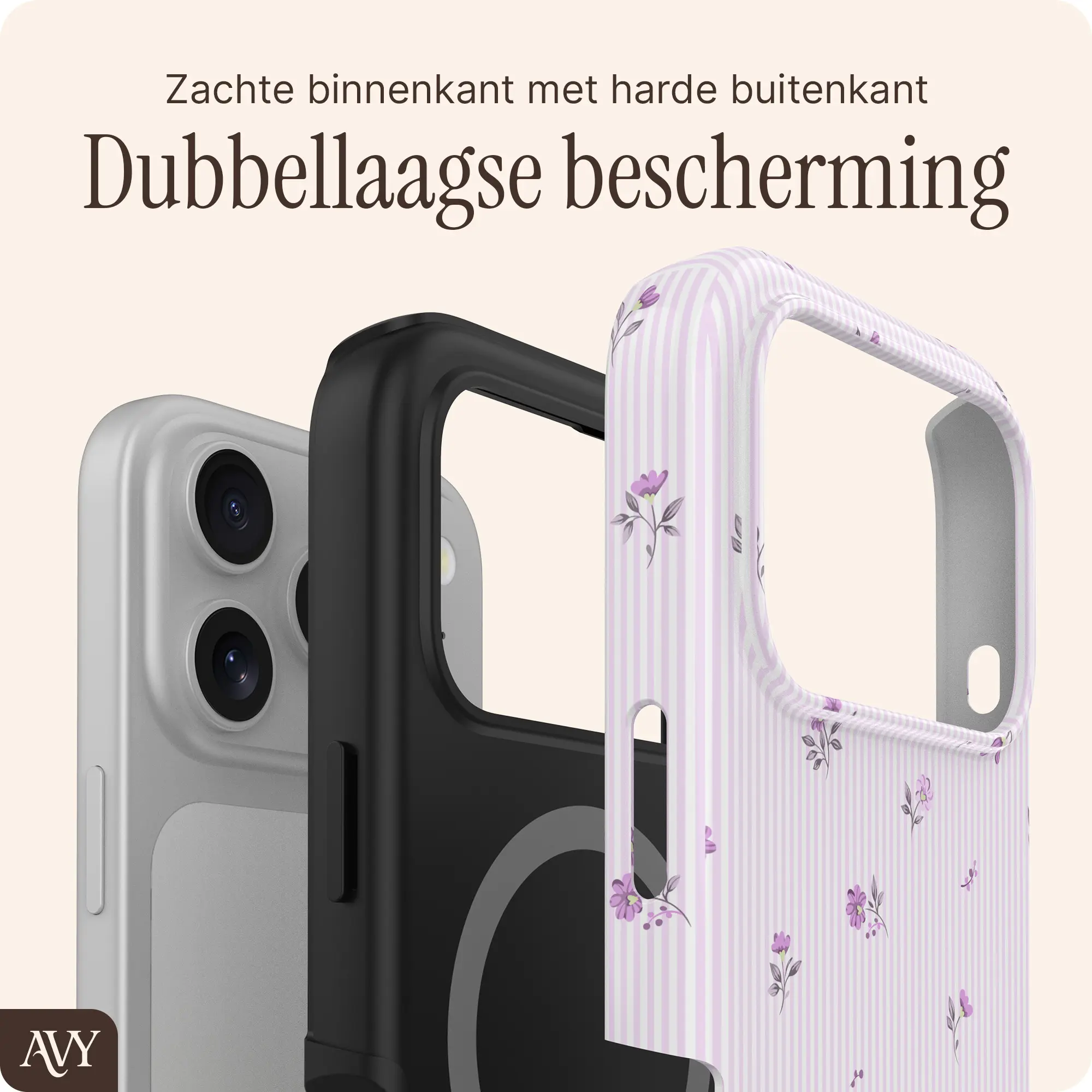 AVY Apple iPhone 18 Pro Max Hoesje MagSafe Back Cover Lila Dream afbeelding 2