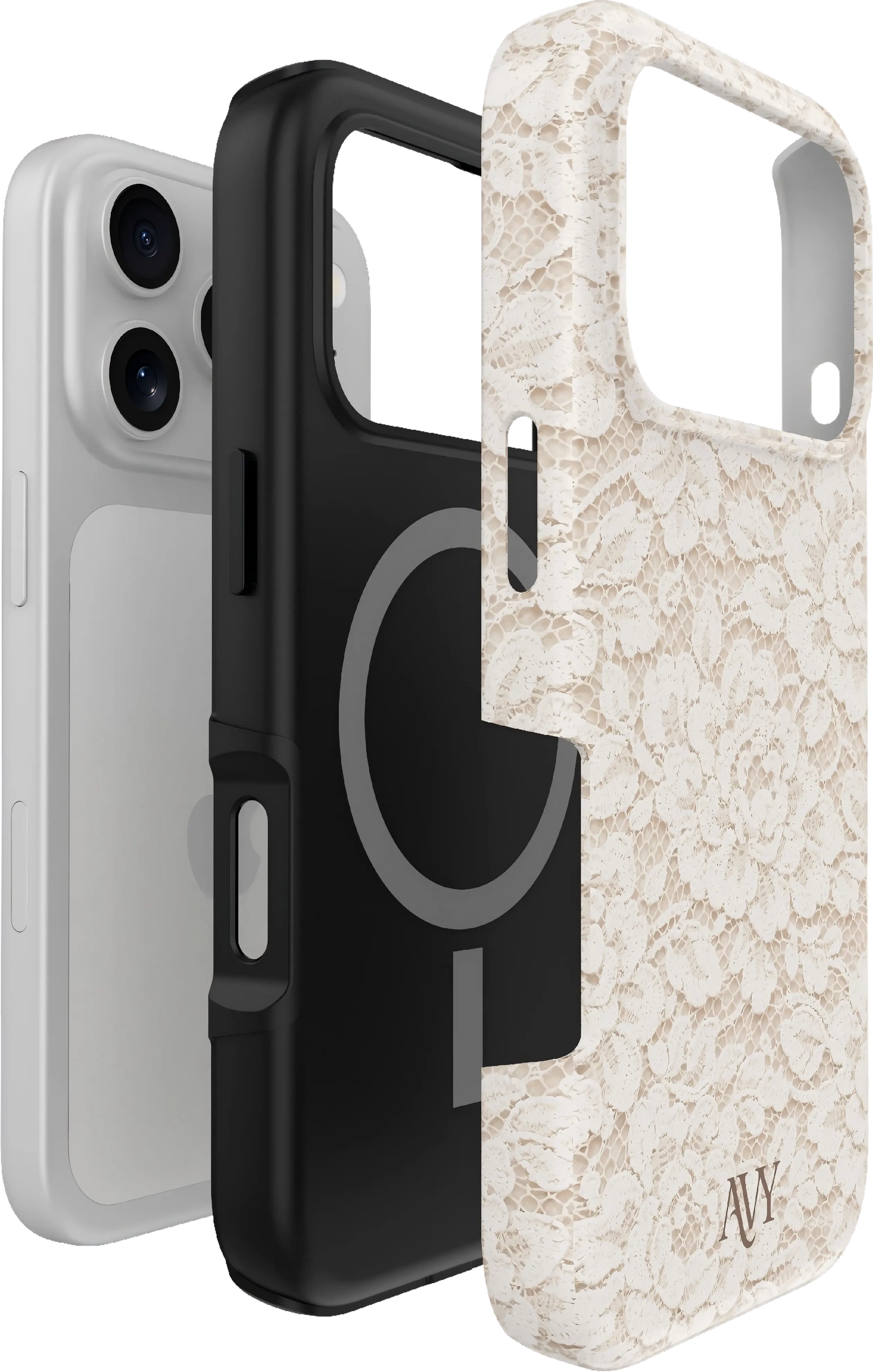 AVY Apple iPhone 18 Pro Max Hoesje MagSafe Back Cover Vintage Lace afbeelding 12