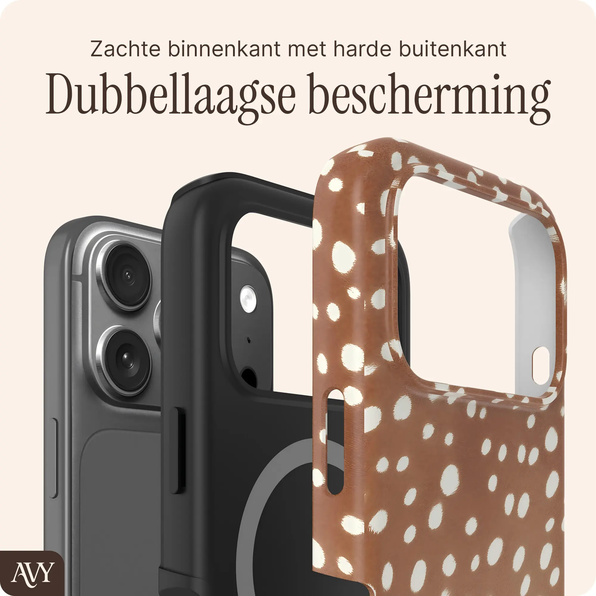 AVY Apple iPhone 18 Pro Max Hoesje MagSafe Back Cover Bambi afbeelding 2